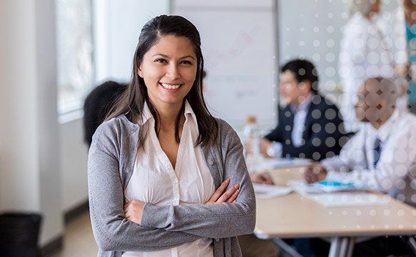 banner-careers Happy employee smiling at camera